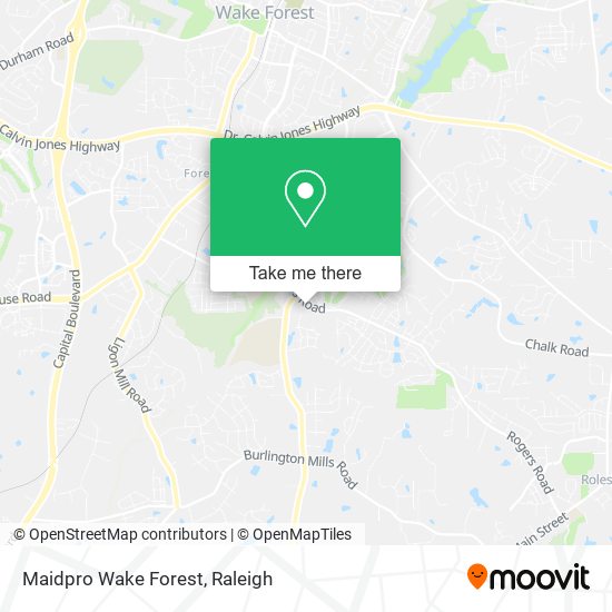 Mapa de Maidpro Wake Forest