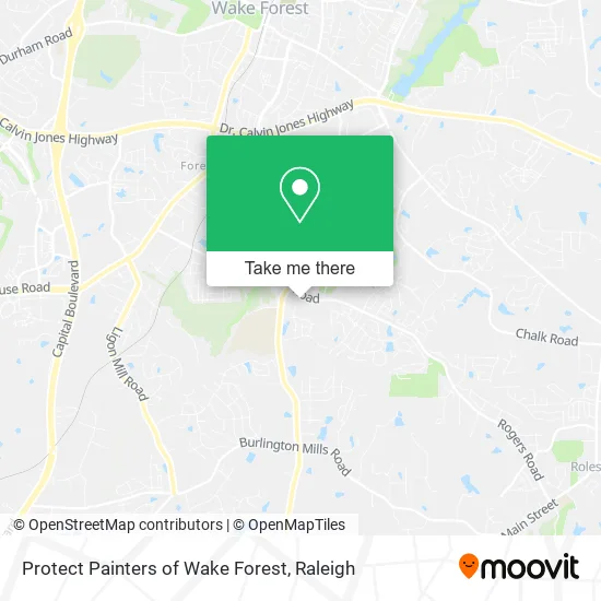 Protect Painters of Wake Forest map