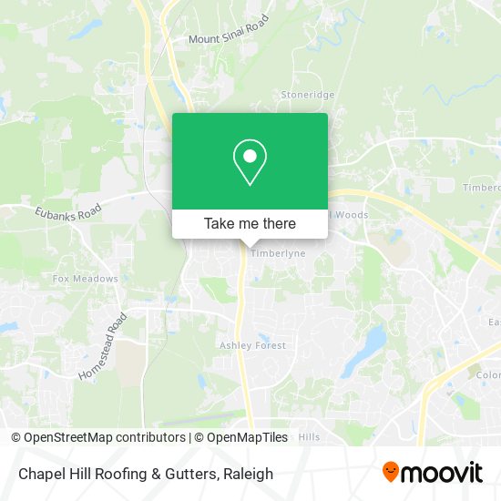 Mapa de Chapel Hill Roofing & Gutters