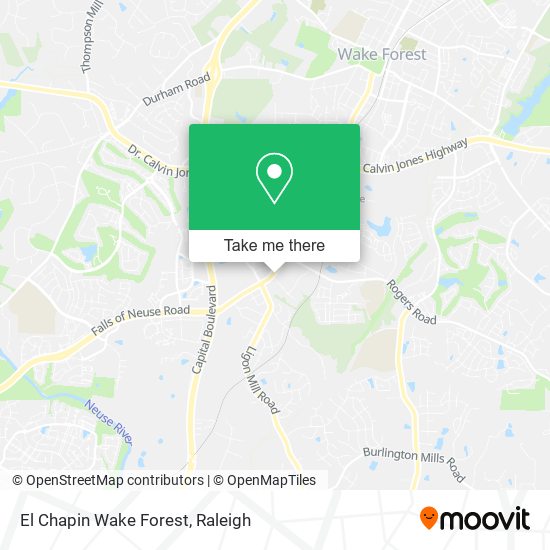 El Chapin Wake Forest map