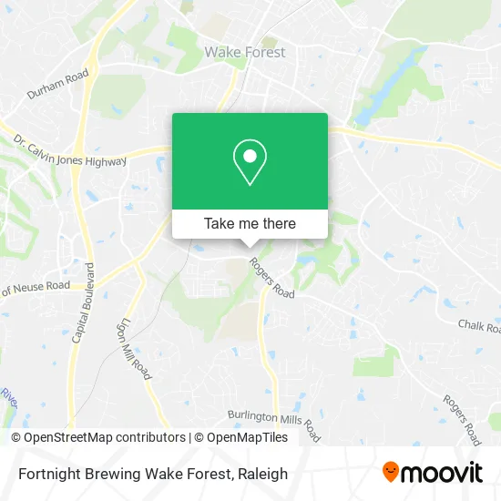 Fortnight Brewing Wake Forest map