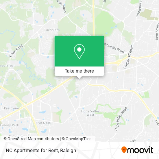 NC Apartments for Rent map