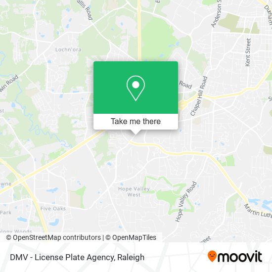 DMV - License Plate Agency map