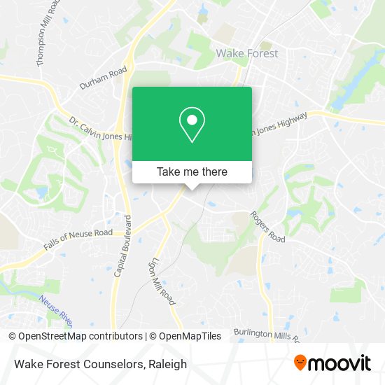Wake Forest Counselors map