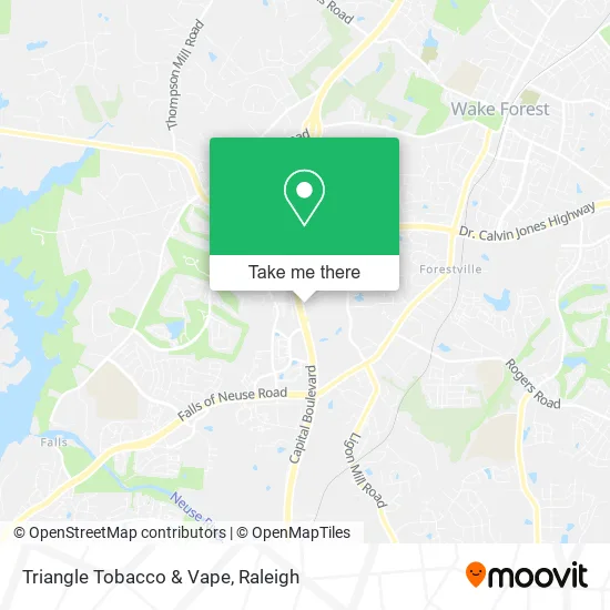 Triangle Tobacco & Vape map