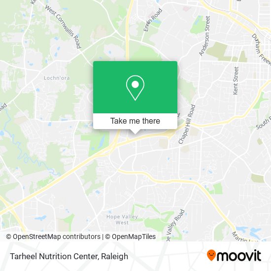 Mapa de Tarheel Nutrition Center