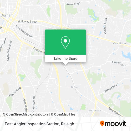 East Angier Inspection Station map