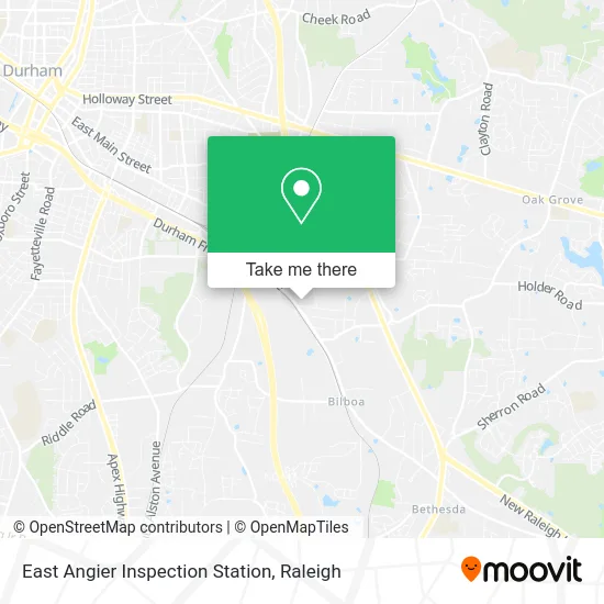 East Angier Inspection Station map