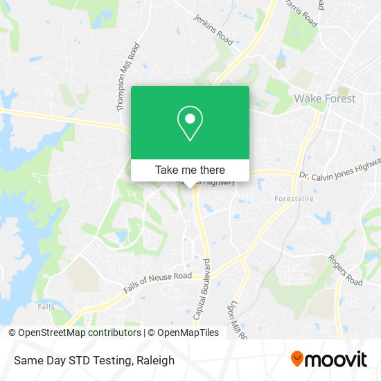 Mapa de Same Day STD Testing