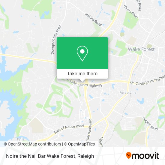 Noire the Nail Bar Wake Forest map