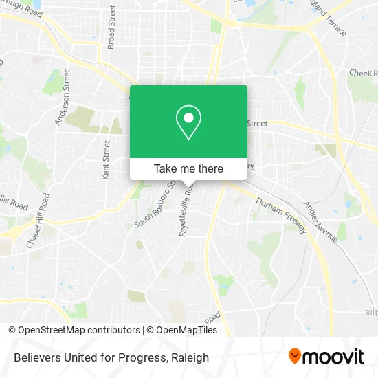 Believers United for Progress map