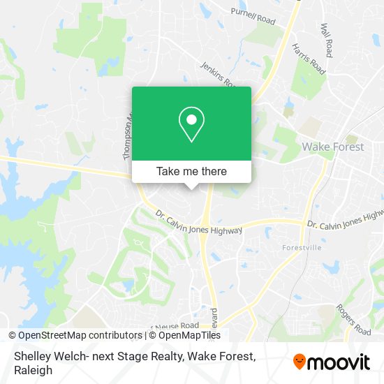 Mapa de Shelley Welch- next Stage Realty, Wake Forest