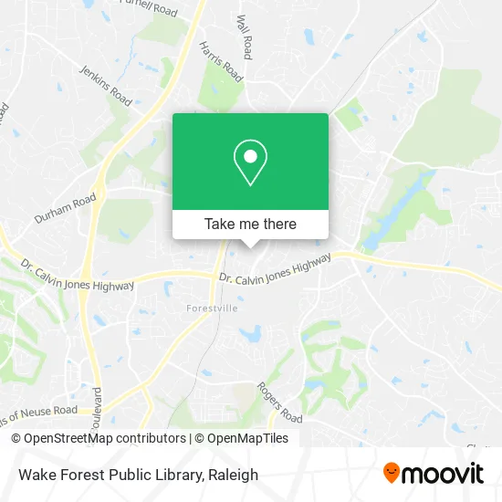 Wake Forest Public Library map