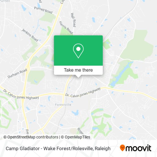 Mapa de Camp Gladiator - Wake Forest / Rolesville