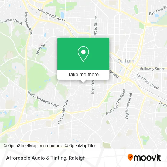 Affordable Audio & Tinting map