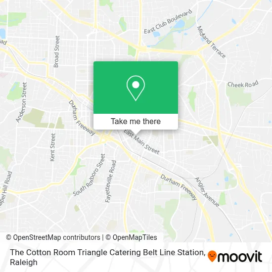 The Cotton Room Triangle Catering Belt Line Station map