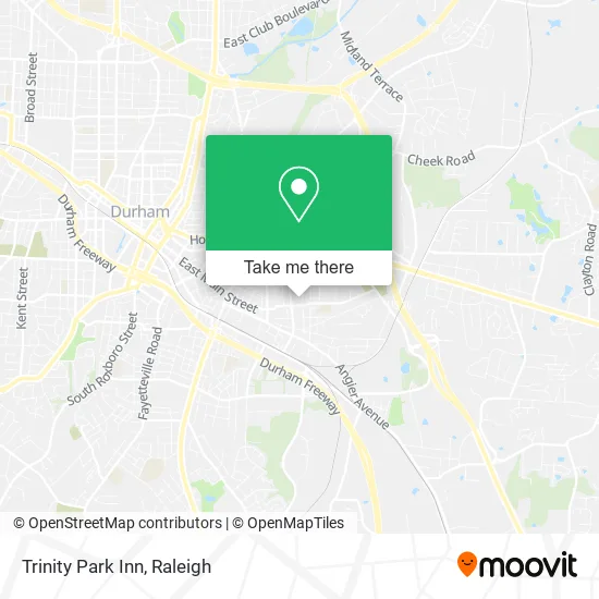 Trinity Park Inn map