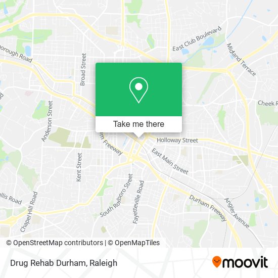 Drug Rehab Durham map