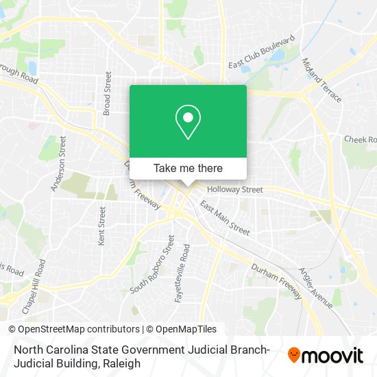 North Carolina State Government Judicial Branch-Judicial Building map