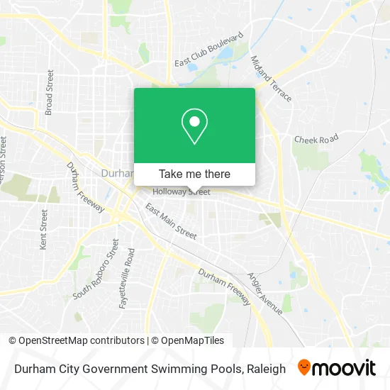 Durham City Government Swimming Pools map
