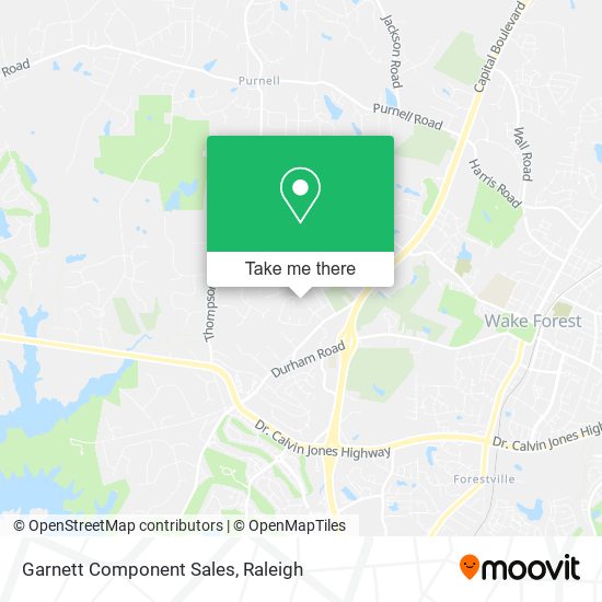 Garnett Component Sales map