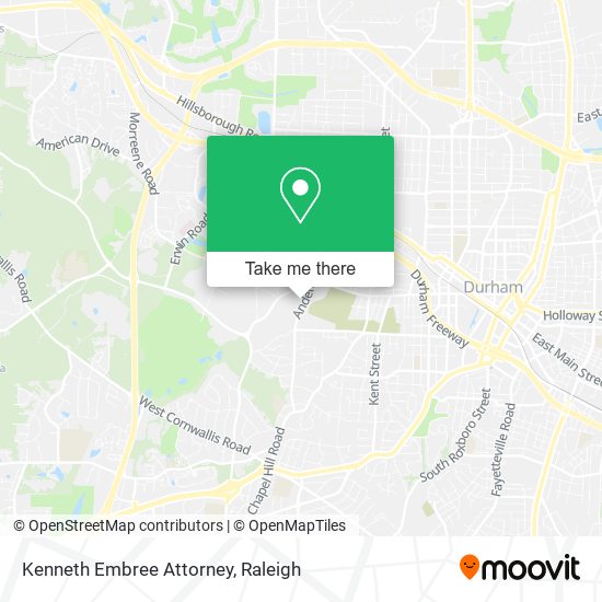 Kenneth Embree Attorney map