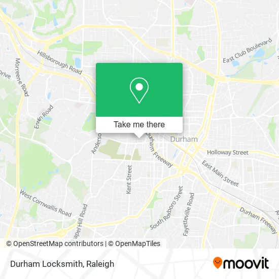Durham Locksmith map