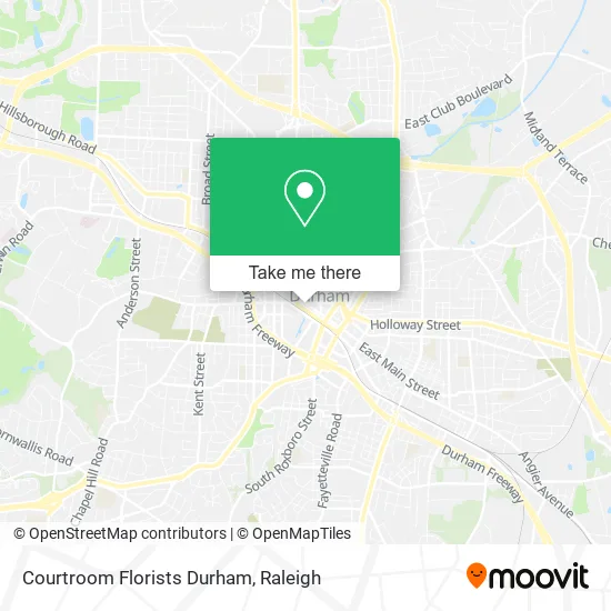 Courtroom Florists Durham map
