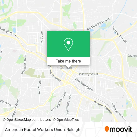 American Postal Workers Union map