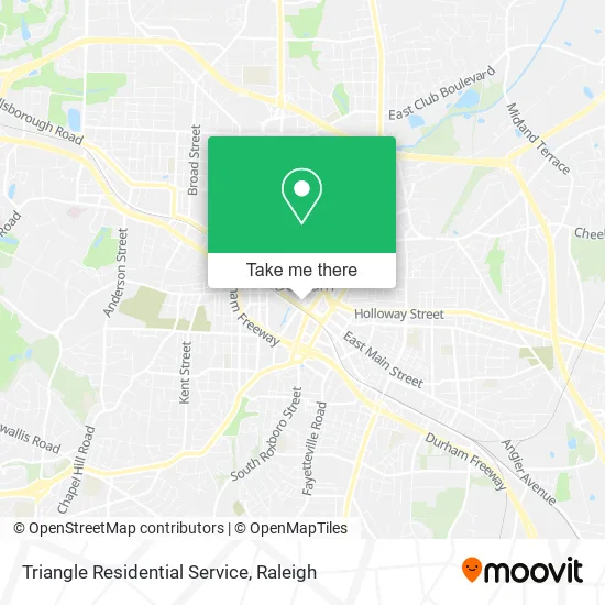 Triangle Residential Service map