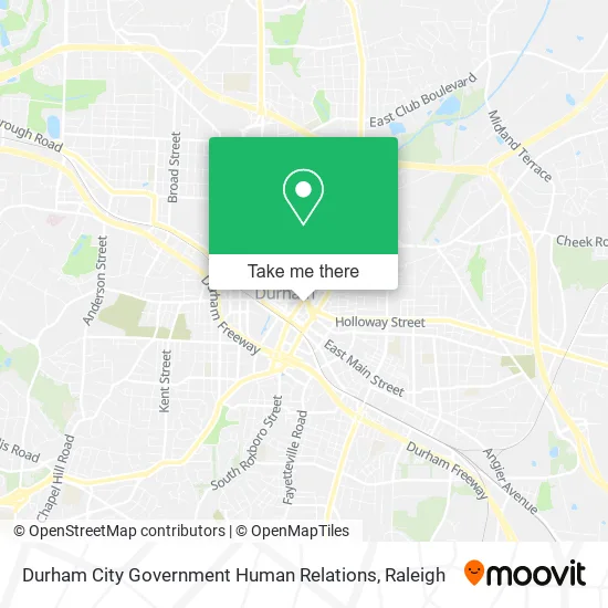 Durham City Government Human Relations map