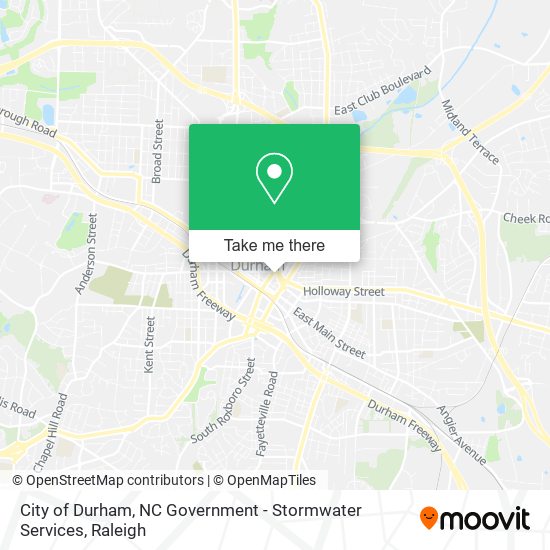 City of Durham, NC Government - Stormwater Services map