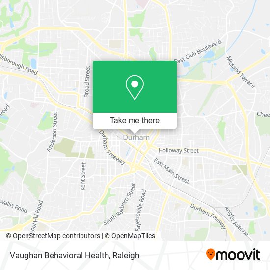 Vaughan Behavioral Health map