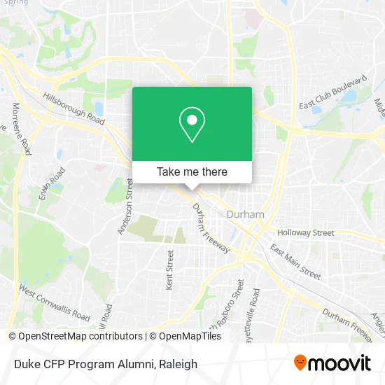 Mapa de Duke CFP Program Alumni