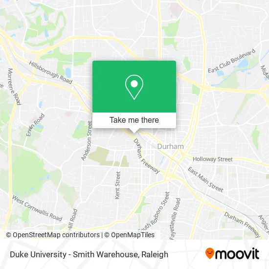 Mapa de Duke University - Smith Warehouse