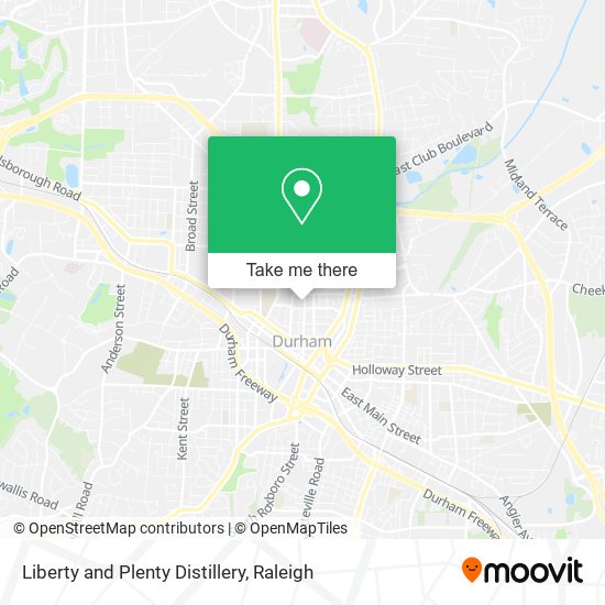 Liberty and Plenty Distillery map