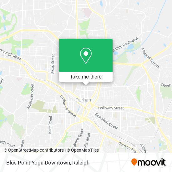 Blue Point Yoga Downtown map