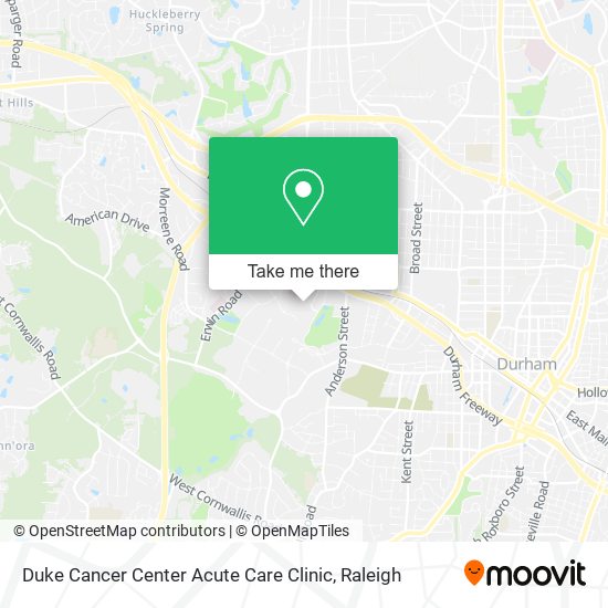 Duke Cancer Center Acute Care Clinic map