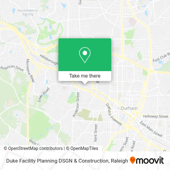 Duke Facility Planning DSGN & Construction map