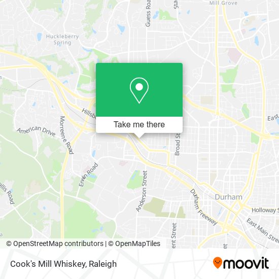 Cook's Mill Whiskey map