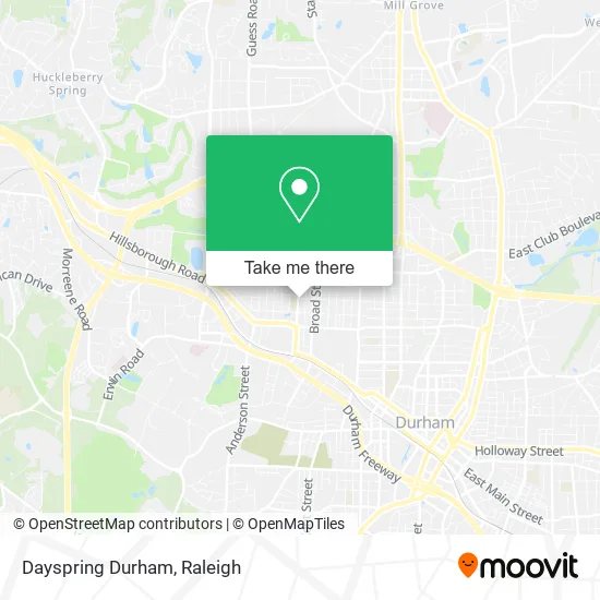 Dayspring Durham map