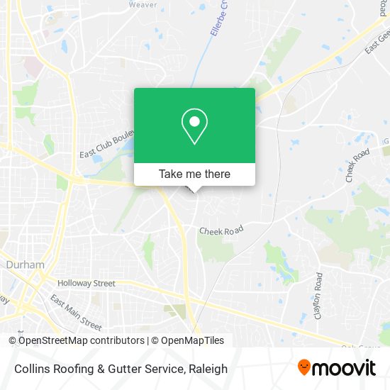 Collins Roofing & Gutter Service map