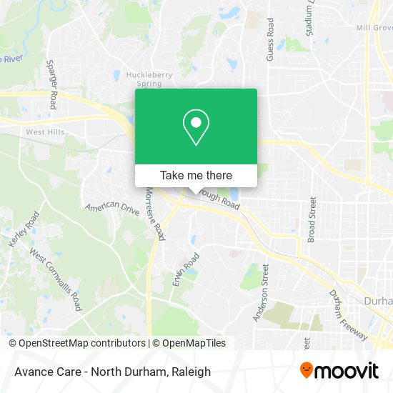Mapa de Avance Care - North Durham