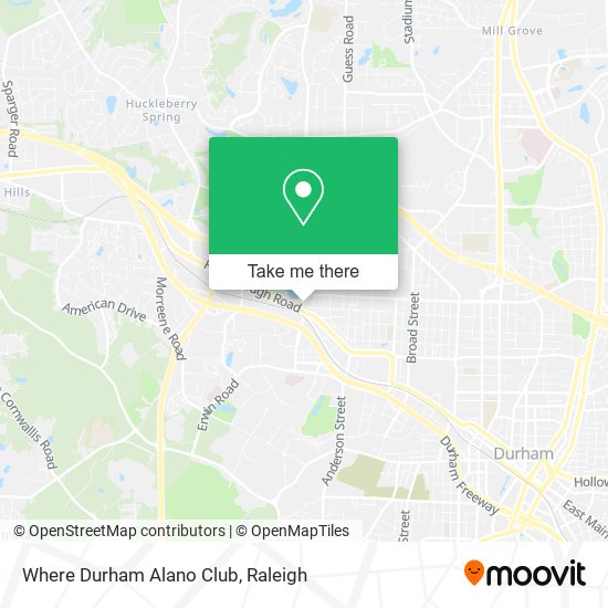Where Durham Alano Club map