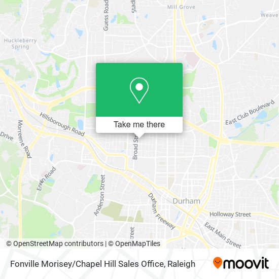 Mapa de Fonville Morisey / Chapel Hill Sales Office