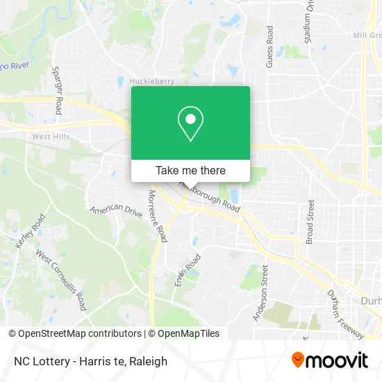 NC Lottery - Harris te map