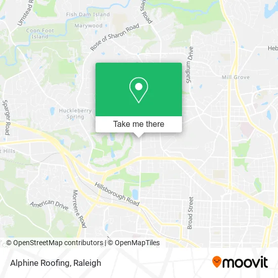 Alphine Roofing map