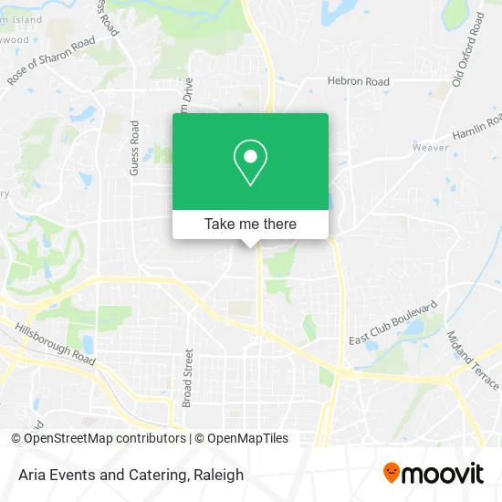 Aria Events and Catering map