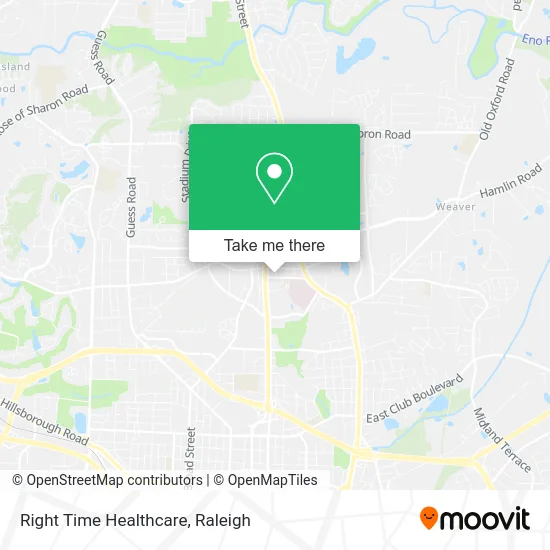 Right Time Healthcare map