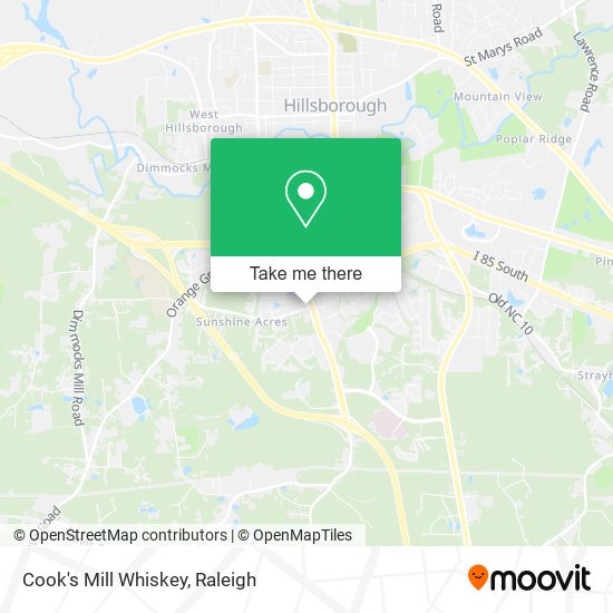 Mapa de Cook's Mill Whiskey